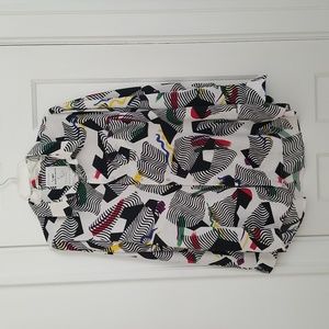 Vintage, 90's men's long length shirt. Abstract pattern. Single pocket. Size XL